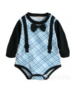 Bowtie Long-Sleeve Baby Romper